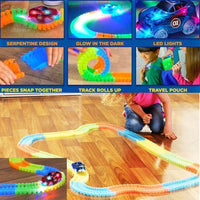 Glowing Race Track Bend Flex Flash  Car Toy