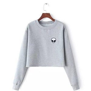 Aliens Printing Hoodies Sweatshirts Crew neck