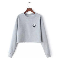 Aliens Printing Hoodies Sweatshirts Crew neck