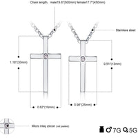 Stainless Steel Silver Color Cross Pendants Religious Christian  Link Chain