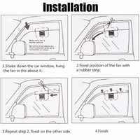 Solar Powered Car Auto Air Cooling Fan