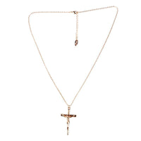 Unisex Gold Plated Jesus Christ Crucifix Necklace