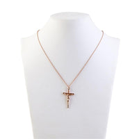 Unisex Gold Plated Jesus Christ Crucifix Necklace