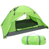 Camping Tent Two Doors Double Layer Anti-UV with Aluminum Rods