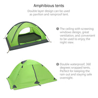 Camping Tent Two Doors Double Layer Anti-UV with Aluminum Rods