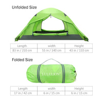 Camping Tent Two Doors Double Layer Anti-UV with Aluminum Rods