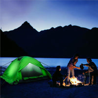 Camping Tent Two Doors Double Layer Anti-UV with Aluminum Rods