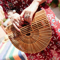Half Round Wooden Bag